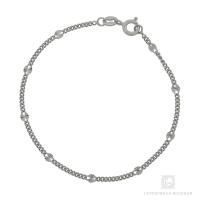 Браслет серебряный с алмазной насечкой