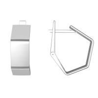 Серьги из серебра без вставок