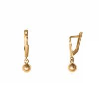 Серьги-шарики из красного золота