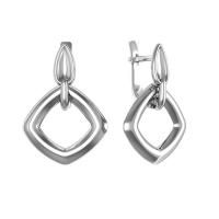 Серьги трансформеры из серебра без вставок