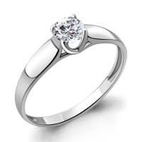 Кольцо из серебра с фианитом