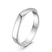 Стильное кольцо из серебра с родированием