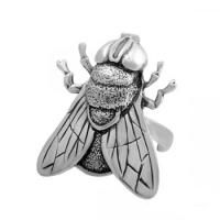 Кольцо Муха из серебра без вставок