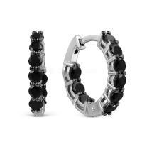 Серьги из серебра с натуральной.шпинелью