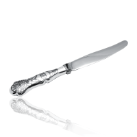 Нож десертный из серебра с черневым узором