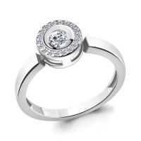 Кольцо из серебра с фианитами