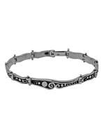 Браслет в этническом стиле из чернёного серебра