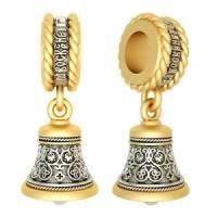 Бусина «БЛАГОВЕСТ» из серебра с позолотой