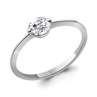 Кольцо из серебра с фианитом