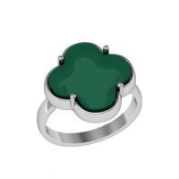 Кольцо из серебра с натуральным агатом