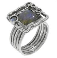 Кольцо из серебра с лабрадором DENO (Израиль)