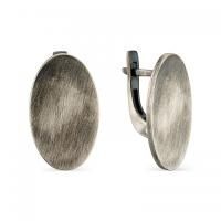 Матовые серьги из серебра