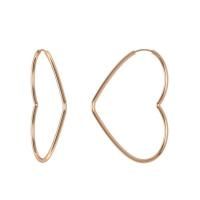 Серьги конго Сердце из позолоченного серебра