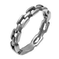 Кольцо Цепь из серебра без вставок