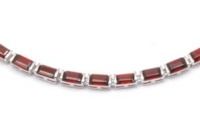 Колье из серебра с натуральным гранатом