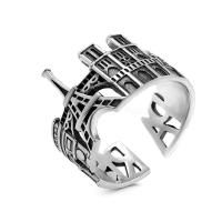 Кольцо Париж из черненого серебра без вставок