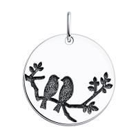 Подвеска из серебра с чернением