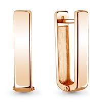 Серьги из золоченого серебра без камней