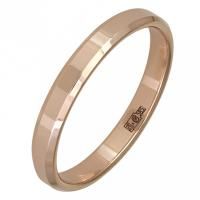 Обручальное кольцо из красного золота