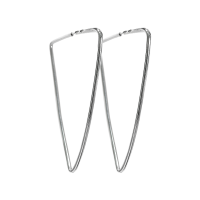 Серьги треугольные конго из серебра без вставок