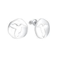 Серьги пусеты из серебра без вставок