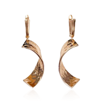 Серьги из золоченого серебра без вставок