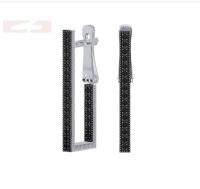 Серьги из серебра с фианитами