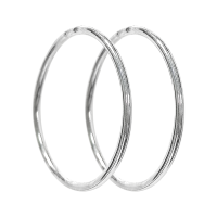 Серьги конго из серебра без вставок