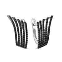 Серьги из серебра со шпинелью