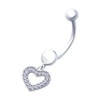 Пирсинг из серебра с фианитами