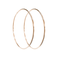 Серьги конго из позолоченного серебра без вставок