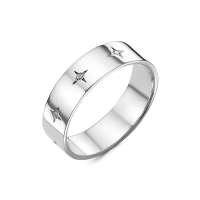 Кольцо из серебра с фианитами