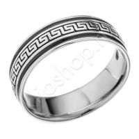 Кольцо из серебра с чернением без вставок