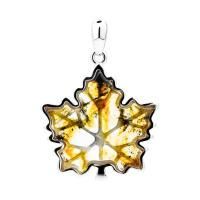 Подвеска из серебра с натуральным янтарем