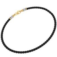 Плетеный шнур для подвеса из нейлона с золоченым серебряным замком