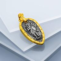 Подвеска из серебра с позолотой "Архангел Михаил. Архангел Гавриил"