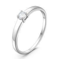 Кольцо из серебра с фианитом