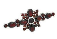 Брошь из серебра с натуральным гранатом
