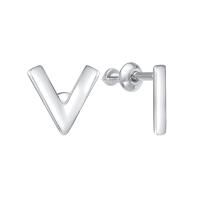 Серьги пусеты из серебра без вставок