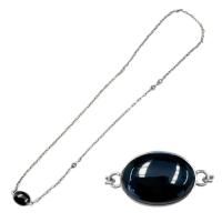 Колье из серебра с натуральным агатом