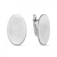 Матовые серьги из серебра