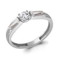 Кольцо из серебра с фианитами