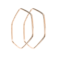 Серьги конго из позолоченного серебра без вставок