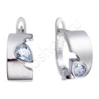 Серьги из серебра с топазом