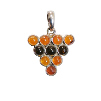 Подвеска из серебра с натуральным янтарем