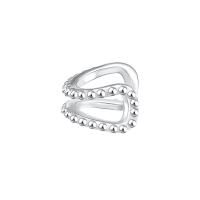 Серьга кафф одинарная из серебра без вставок