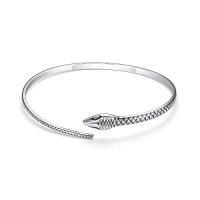 Браслет Змейка из черненого серебра без вставок