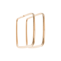 Серьги конго из позолоченного серебра без вставок