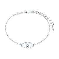 Браслет Наручники из серебра без вставок