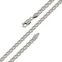 Цепь Морская с алмазной огранкой из серебра